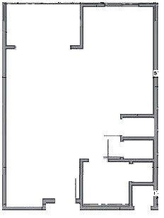 Floor plan for 1 bed, 1 bath, 576 sqft